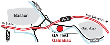 mapa de localización de las naves - Gaitegi